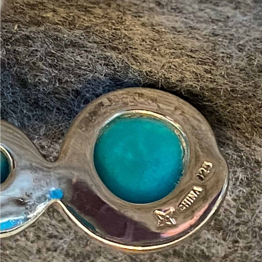 Turquoise and silver bracelet - Picture 3 of 5